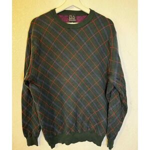JOS A BANK Mens Argyle Pattern‎ Sweater Crew Neck Executive Collection